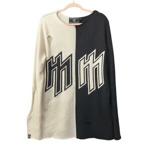 Marilyn Manson KILLSTAR Grunge Split Hoodie Initials MM XL